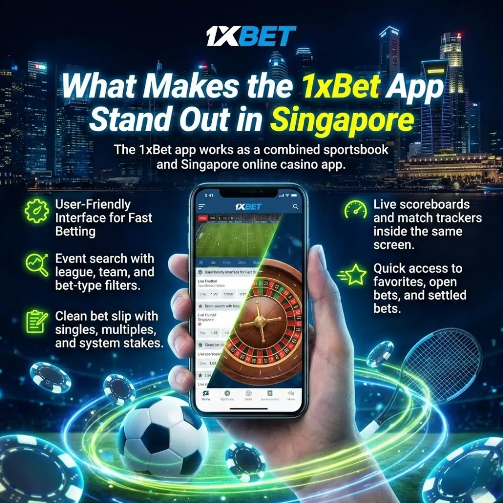 What Makes the 1xBet App Stand Out in Singapore